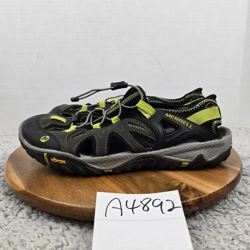 Merrell Mens 9.5 All Out Blaze Sieve Gray Green Water Outdoor Athletic Sandals